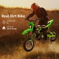 thumbnail image 2 of NEILA 24V Electric Kids Dirt Bike, 250W Ride on Motorcycle, High Speed Up to 13.6 MPH, Off-Road Motocross,Twist Grip Throttle,Metal Suspension,Air-Filled Tires for Kids Teens Age 8+ (Green), 2 of 6
