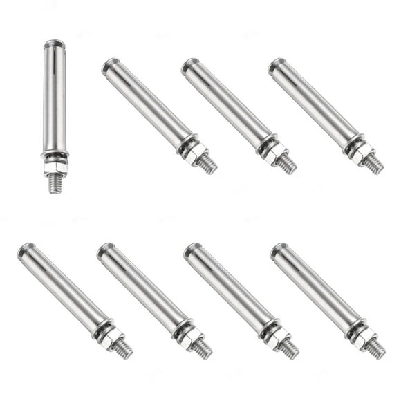Unique Bargains 8 Pcs Vis d'Expansion M6 x 70mm pour Murs Béton Murs de Briques Murs Secs, Argent