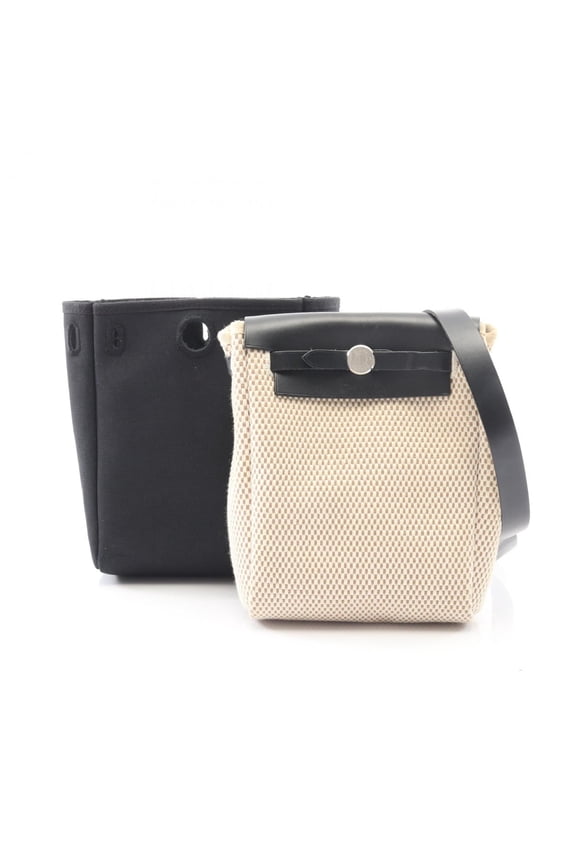 Pre-Owned Hermes Herms Airbag TPM Shoulder Bag, Canvas Vache Hunter Toile H,... (Good)