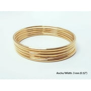 Bangles For Ochun in Stainless Steel with Real 14 K Gold plating-TOOL13