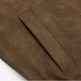 thumbnail image 4 of Maoxin Men's Jacket Men's Solid Color Pocket Zipper Jacket Jacket Coffee XL, 4 of 6