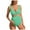 Green, variant on Maternity Ribbed Two-Piece Swimsuit Front Knot Crop Top Bikini High Waisted Pregnancy Bathing Suit(Black,M)