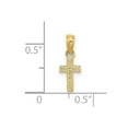 thumbnail image 2 of 6mm 14k Gold Mini Religious Faith Cross High Polish and Engraved Pendant Necklace for Women, 2 of 2