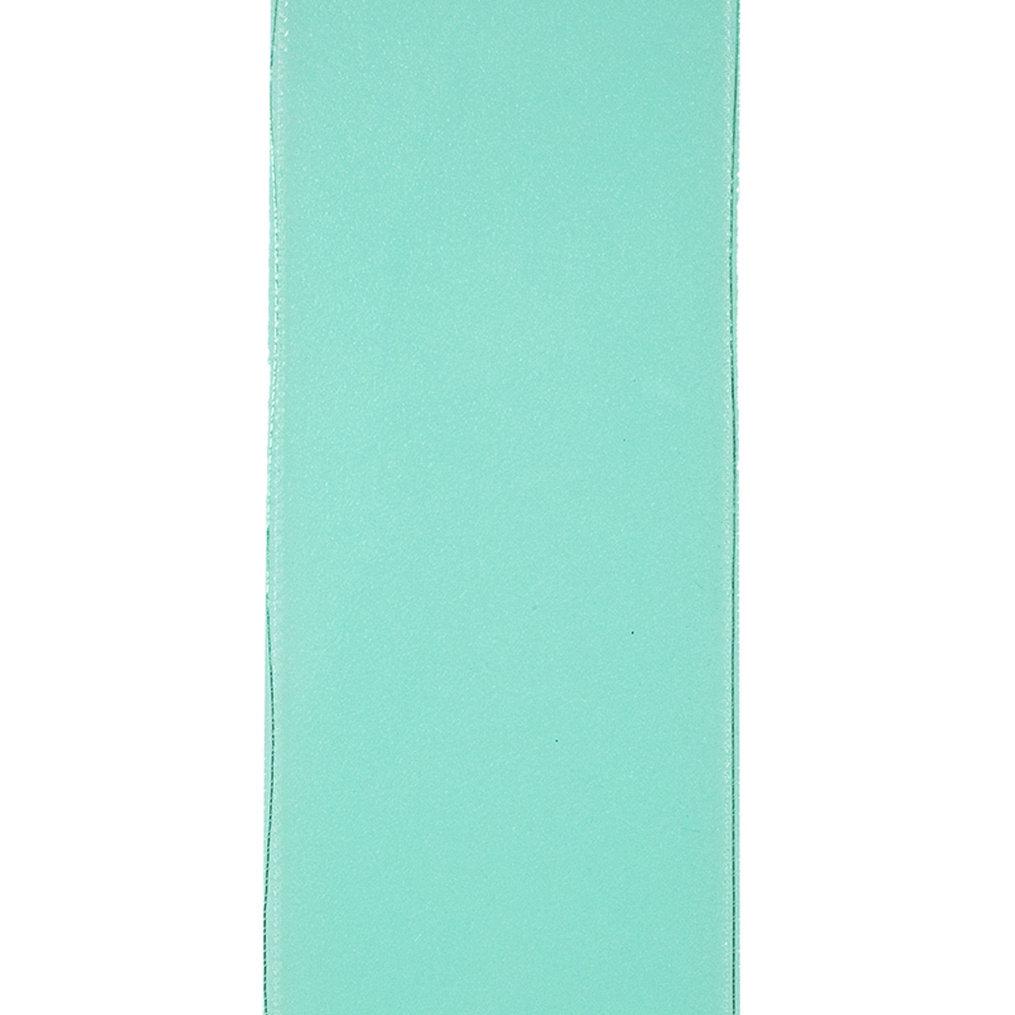 HOMEFORD Jelly Vinyl Wired Ribbon, 2-1/2-inch, 10-yard, Aqua
