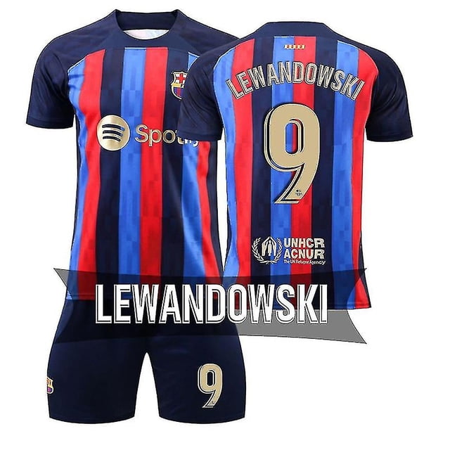 2022/2023 Barcelona Home Kits de fútbol para niños Jersey de fútbol Camiseta de entrenamiento Traje - 9# Lewandowski#1 XianweiShao 8390614945524