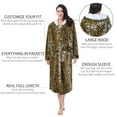 thumbnail image 6 of Catalonia Womens Fleece Long Hooded Robe Blanket, Comfy Soft Chenille Bathrobe with Belt Pockets,Ladies Sleepwear Housecoats,Machine Washable, One Size, Cheetah, 6 of 6