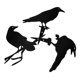 thumbnail image 2 of 3Pcs Garden Crow Sculpture Metal Art Sculpture Crow Shaped Decoration Garden Yard Patio Crow Decor, 2 of 4