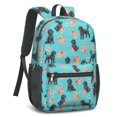 thumbnail image 2 of Poodle and Floral Blue Pattern 17" School Backpacks for Teens,Waterproof Oxford Fabric,S-Shape Padded Straps for School,Travel,Hiking,Camping, 2 of 6