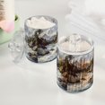 thumbnail image 2 of Yayeee 2 Pack Qtip Holder Bathroom Cotton Swab Canister with Lid Clear Dispenser Set, River and Mountains, 2 of 6