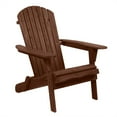 thumbnail image 2 of Zimtown Wood Folding Chair Adirondack Chair, Outdoor Wooden Seat with Armrest, Carbonized Color, Brown, 2 of 9