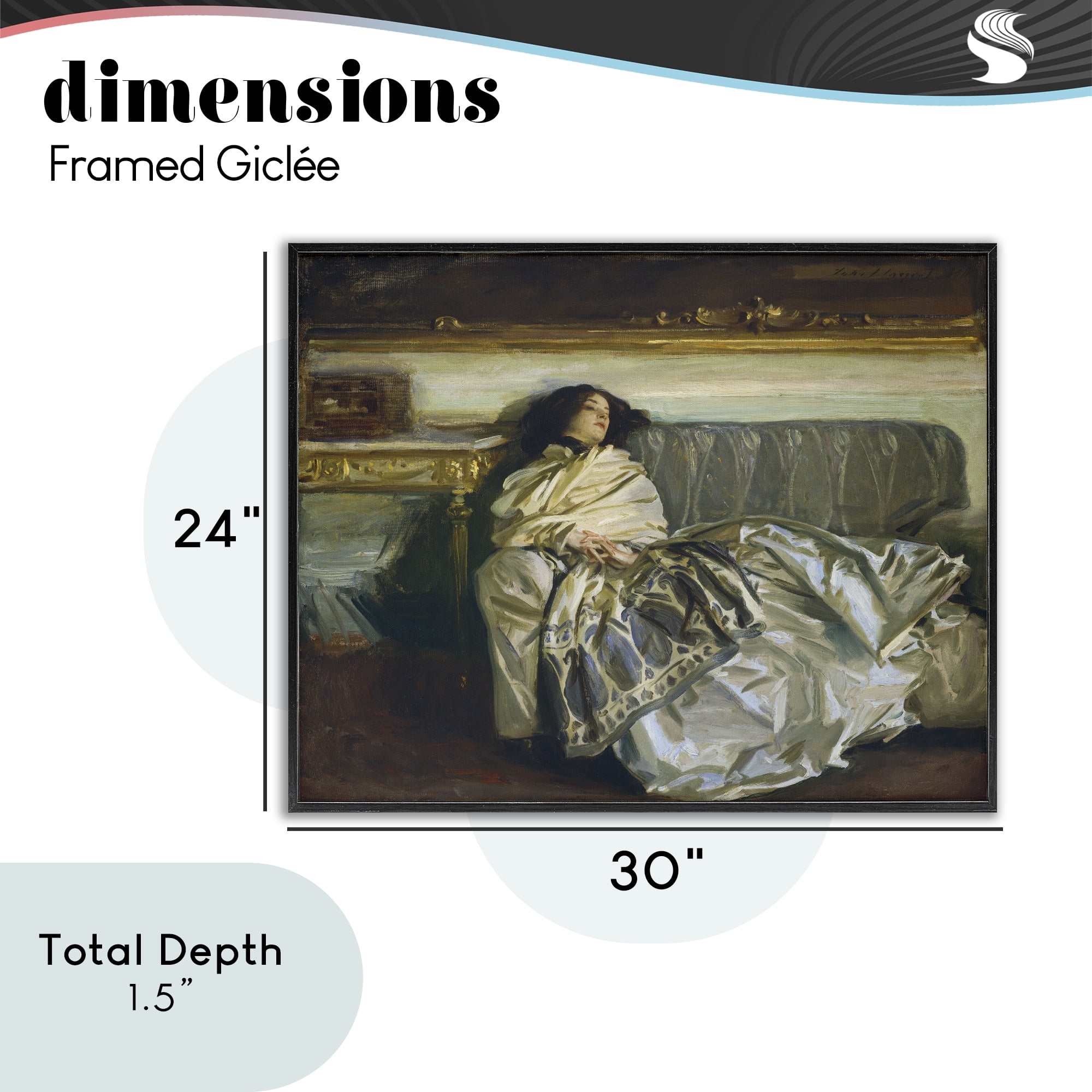 Stupell Industries Restful Woman Classic Black Framed Giclee Art, design by Lil' Rue