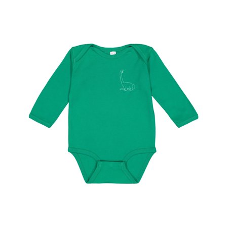 

Inktastic Pocket Dino Roaring Brontosaurus Gift Baby Boy or Baby Girl Long Sleeve Bodysuit