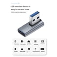 thumbnail image 3 of 10 adaptadores USB A macho a A hembra, curva media, conector para adaptador de teléfono portátil, codo gris, gris, 3 of 5