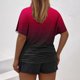thumbnail image 5 of Tops Cortos para Mujeres, Cintura Plisada Cuello Redondo Tamaño Grande Camiseta de Manga Corta Top Casual Hecha de Estante de Imitación, Camisetas Casuales de Mujer, 5 of 6