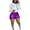 Purple, variant on Metallic Shorts for Women 2026 Summer High Waist Shiny Pu Leather Sparkle Bodycon Shorts for Disco Party Clubwear