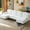 Off White, variant on Ktaxon U-Shaped Sectional Sofa, 111" Chenille Couch, 4 Seat Lounge Sleeper with Double Chaise for Living Room Off White
