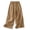 Khaki, variant on Striped Pants Women, Retro Cotton and Linen Striped Wide Leg Pants for Women Loose and Casual Straight Leg Cropped Pants Petite Linen Pants for Women Beige M