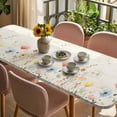 thumbnail image 3 of Watercolor Wildflowers Table Cloths for 8 Foot Rectangle Tables, Farmhouse Country Botanical Flowers Patio Waterproof Elastic Fitted Tablecloths, Washable Rectangular Table Cover for Camping, 3 of 8