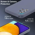 thumbnail image 3 of Case for Samsung Galaxy S23 Ultra 5G, Slim Liquid Silicone Case Shockproof Full Body Protection Phone Case with Anti-Scratch Microfiber Ultra Slim Soft Rubber Cover Cute Bumper - Grey Blue#, 3 of 14