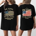 thumbnail image 2 of 250 Years We the People Semiquincentennial 1776 2026 Graphic Short Sleeve Crewneck Loose Fit T Shirt for Women Men Unisex Casual Top Black L Black L, 2 of 5
