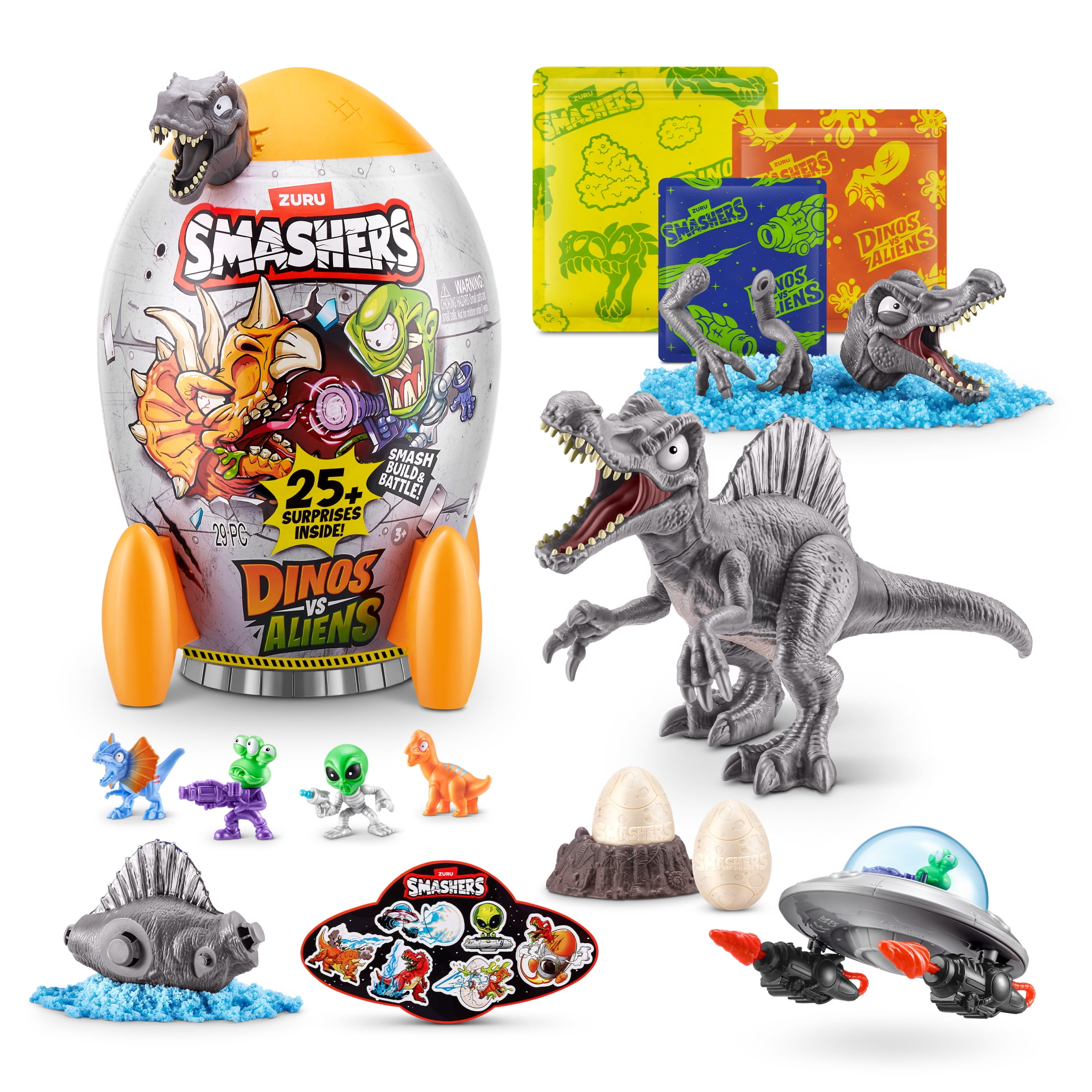 【新品・未開封】SMASHERS スマッシャーズ 25 Smashers Dinos vs Aliens Rocket Mystery Pack (TRex, 25+ Surprises