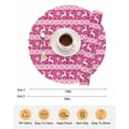 thumbnail image 6 of 15 Inch Round Placemats Set of 6, Pink Xmas Reindeer Non Slip Heat Insulation PP Table Mats, Christmas Snowflakes Stripes Winter Washable Place Mats for Kitchen Dining Party Table Decor, 6 of 7