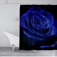 thumbnail image 6 of Blue Rose Shower Curtain, Elegant Blooming Floral with Dew Spring Flower Modern Romantic Valentine''s Day Bathroom Decor, Waterproof Polyester Fabric Black Shower Curtain, 72 X 72 Inch, Rose, 6 of 6