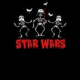 thumbnail image 2 of Men's Star Wars Halloween Vader Skeletons Graphic Tee Black 3X Large, 2 of 5