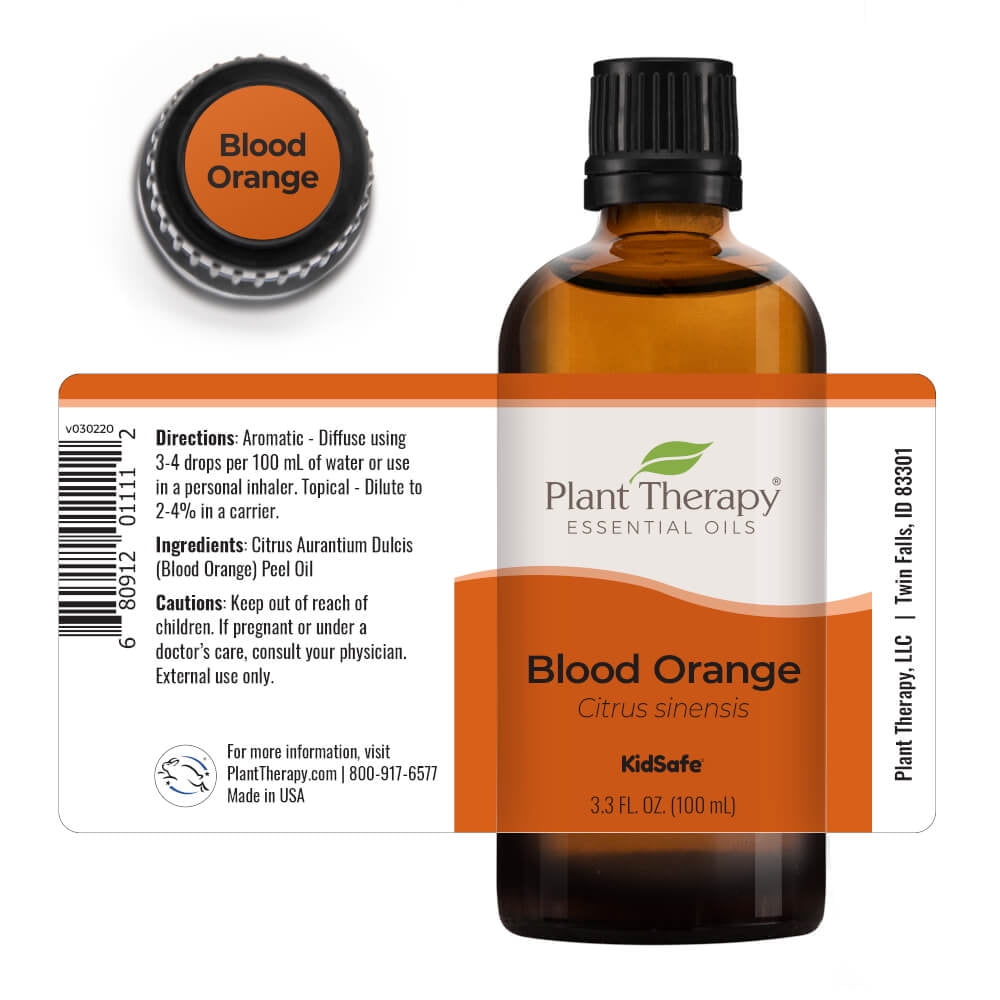 Plant Therapy Blood Orange Essential Oil 10 ml (1/3 oz) 100% Pure, Undiluted, Therapeutic Grade