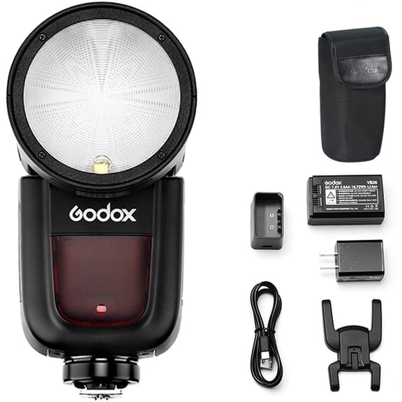 Flash Speedlite Godox V1-F para Fujifilm 76W 2.4G X Wireless
