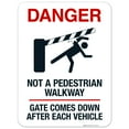 thumbnail image 1 of Not A Pedestrian Walkway Gate Closes After Each Vehicle With Graphic Sign,, 1 of 8