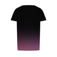 thumbnail image 6 of Womens Clothing Homenesgenics Woman Clothes under $5 Fashionable Women's Casual Short Sleeved Loose Round Neck Printed Tops Purple M, 6 of 7