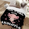 thumbnail image 2 of Axolotl Blanket Gift for Girls Women Lightweight Throws-Just A Girl Who Loves Axolotls Plush Cute Animals Fish Decor Kids Quilt Kawaii Soft Flannel Blankets for Couch Bed Chair-60 x50 for Teen, 2 of 6