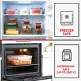 thumbnail image 6 of Utopia Kitchen Plastic Food Containers - Food Storage Containers with Airtight Lids - Reusable Lunch Boxes - Leak Proof (Red, Pack of 32), 6 of 7