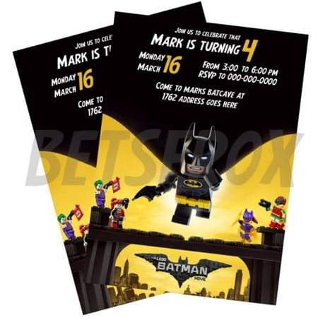 Lego Batman Movie Digital Party Invitation Personalized Custom