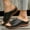 Black, variant on WIZUTIZ Shower Sandals Women Comfort Retro Slide Sandals Women Summer BOHO Jeweled Shiny Slides Wedge Sandals Platform Heels Shower Shoes Knitted Beach Shower Shoes Indoor Shower Shoes Birthday Gifts