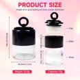 ACDANC 2Pcs 10G/0.34Oz Black Mini Empty Refillable Loose Powder Box ...