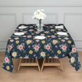 thumbnail image 3 of Pioneer Flower Floral Print Pattern Square Tablecloth, Waterproof Wipeable Spillproof Washable Table Cover for Home Kitchen Party Decor, 60"x60", 3 of 6