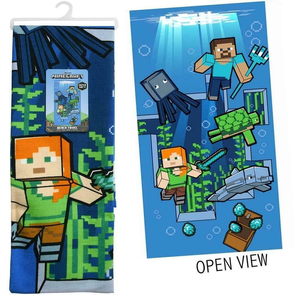 Minecraft Microfiber Beach Towel 27' x 54'