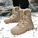 thumbnail image 4 of Botas de nieve de gran tamaño para parejas de invierno al aire libre, botas de nieve de caña alta con forro polar grueso para senderismo y mujeres para hombres, 4 of 6