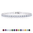 thumbnail image 1 of Pulsera de Tenis JeenMata con Piedra Natal de Circonita Cúbica de 11 Cts para Mujer Chapada en Oro Blanco, 1 of 6