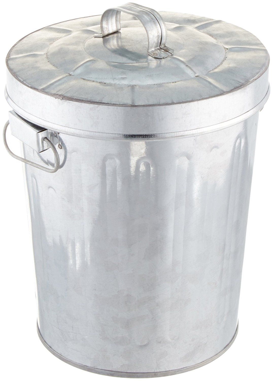 Galvanized Tin Small GARBAGE CAN VintageLook, 7.5" Tall, by Kraft Klub
