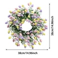 thumbnail image 3 of Tyidzon Easter Wreath with Colorful Eggs, Spring Wreaths for Front Door, Easter Decorations Artificial Eggs Wreath for Home Wall Window Indoor Outdoor Spring Holiday Decor, 3 of 7