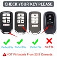 thumbnail image 2 of Key Fob Cover Compatible with Fit for Honda Civic CR-V Accord HR-V Pilot, Premium Soft TPU, Full Protection, Smart Remote Key, Keychain, Keychain Case Holder Protector,Size B-black, 2 of 8