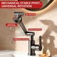 thumbnail image 3 of 360° Swivel Bathroom Sink Faucet, Copper Alloy 1080° 3-Stage Rotatable Faucet with 2 Water Modes, Hot & Cold Water Mixer Tap for RV Kitchen Lavatory, 3 of 10