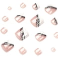 thumbnail image 3 of Armure d'Ongle Noir et Blanc Ligne Strass 24 Pcs, 3 of 5