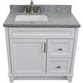 thumbnail image 5 of Bellaterra Home  37 in. Single Sink Vanity with Granite Left Door & Left Sink, White & Gray, 5 of 16