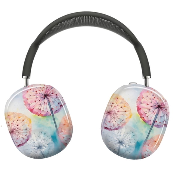 Protective Cover for AirPods Max Watercolor Dandelions=1 Headphones Aesthetic Print Snap On Cases