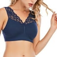 thumbnail image 2 of EIMELI Clearance!Women Lace Racerback Bralette Padded Deep V Neck Crop Top Seamless Bra, 2 of 5