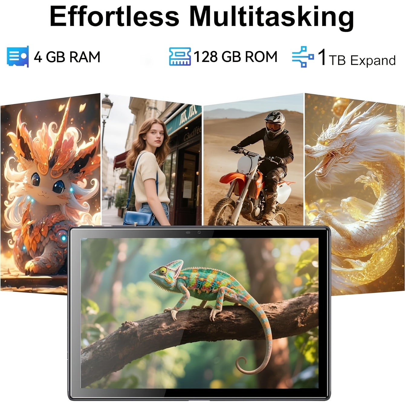 10.1-Inch Android 15 Tablet, 4GB +128GB, MTK6762 Octa-Core 2.0Ghz Processor, 5MP Front Camera And 13MP Rear Camera, 6000Mah Battery, HD (1280X800) Touch Screen, 5.2 And 802.11Ac Wifi 5, Tablet, Pad